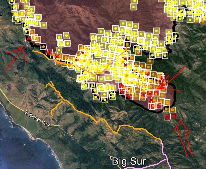 The fire in the southwest is making progress southeastwatd