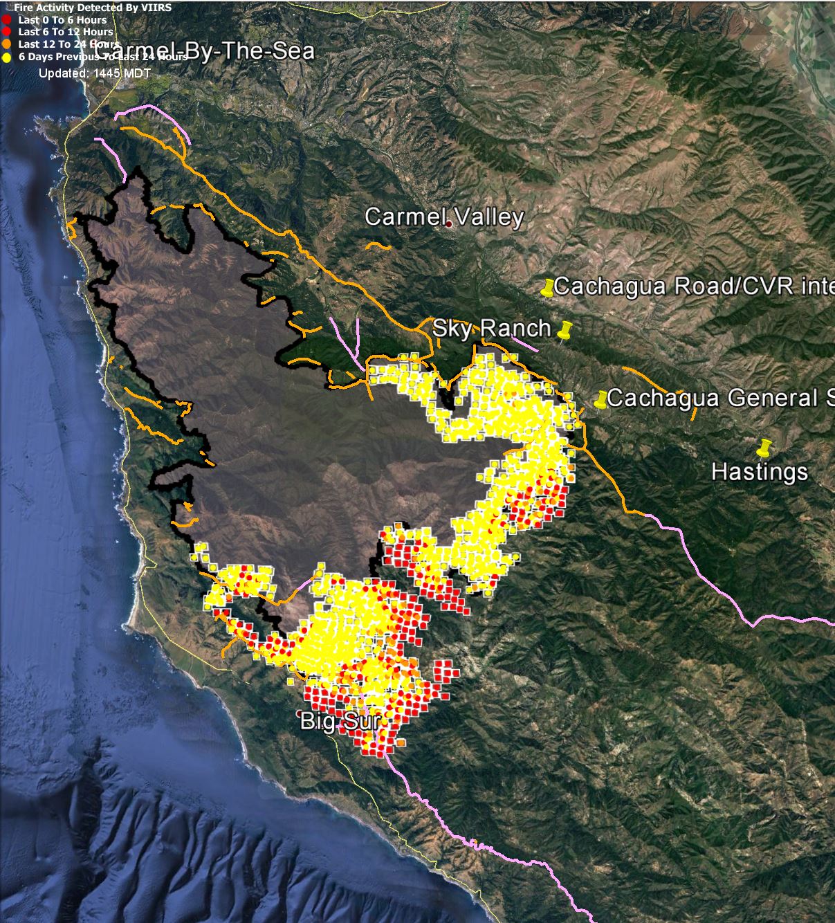 Soberanes Fire VIIRS data — 1400 8/9